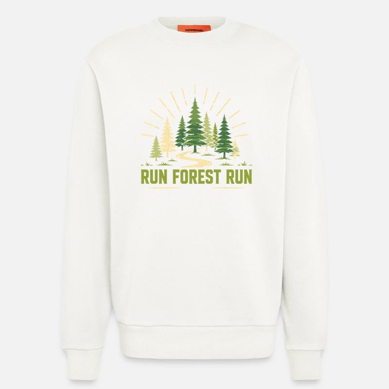 Trailrunning – Run Forest Run - Sweatshirt - made by SPREAD  - OFF WHITE