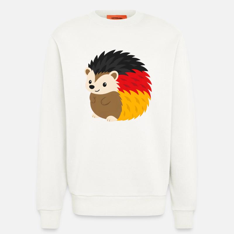 Regenbogen-Igel Design - Sweatshirt - made by SPREAD - OFF WHITE