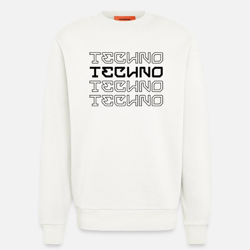Techno-modernes Typografie-Logodesign - Sweatshirt - made by SPREAD  - OFF WHITE