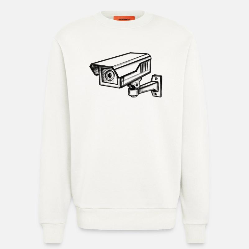 Security Camera Security - Illusionration - Sweatshirt - made by SPREAD - OFF WHITE