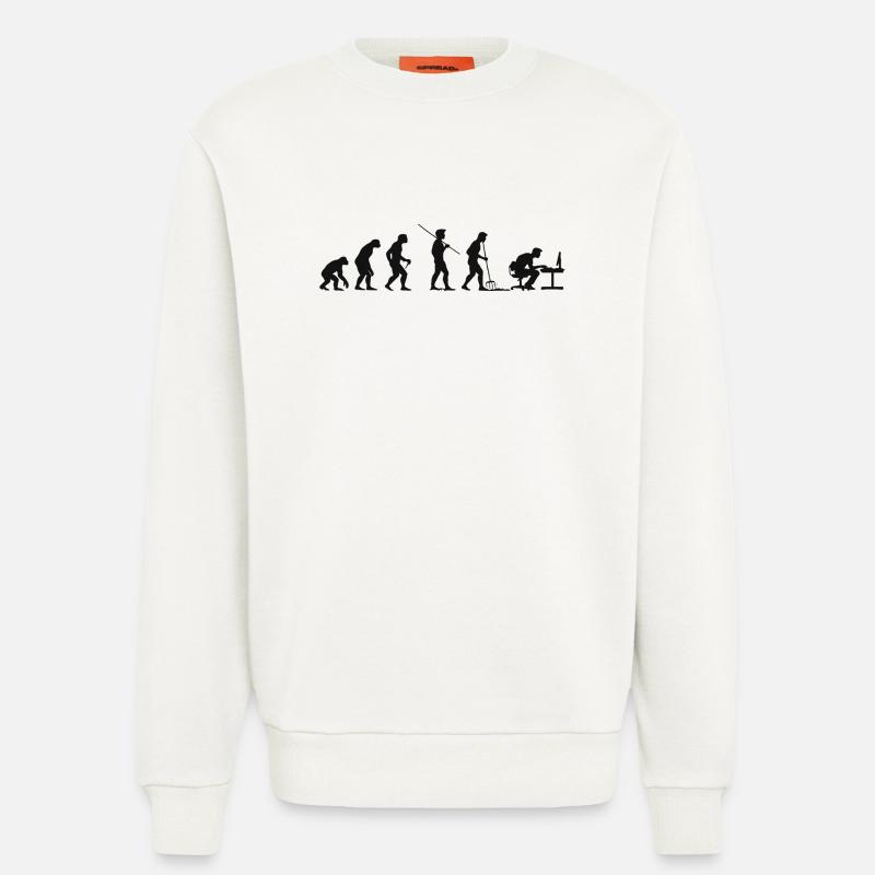 Programmeur Computer Freak Evolution - Sweat bio décontracté fabriqué en UE - OFF WHITE