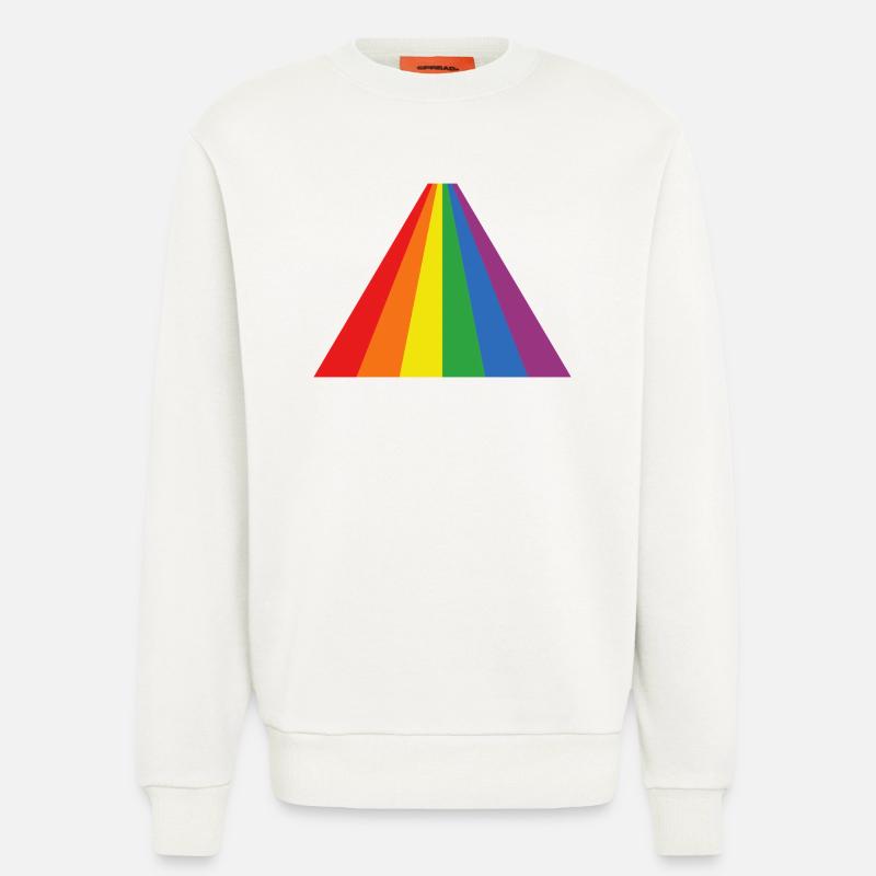 Rainbow Triangle Bold - Sweatshirt - made by SPREAD - OFF WHITE