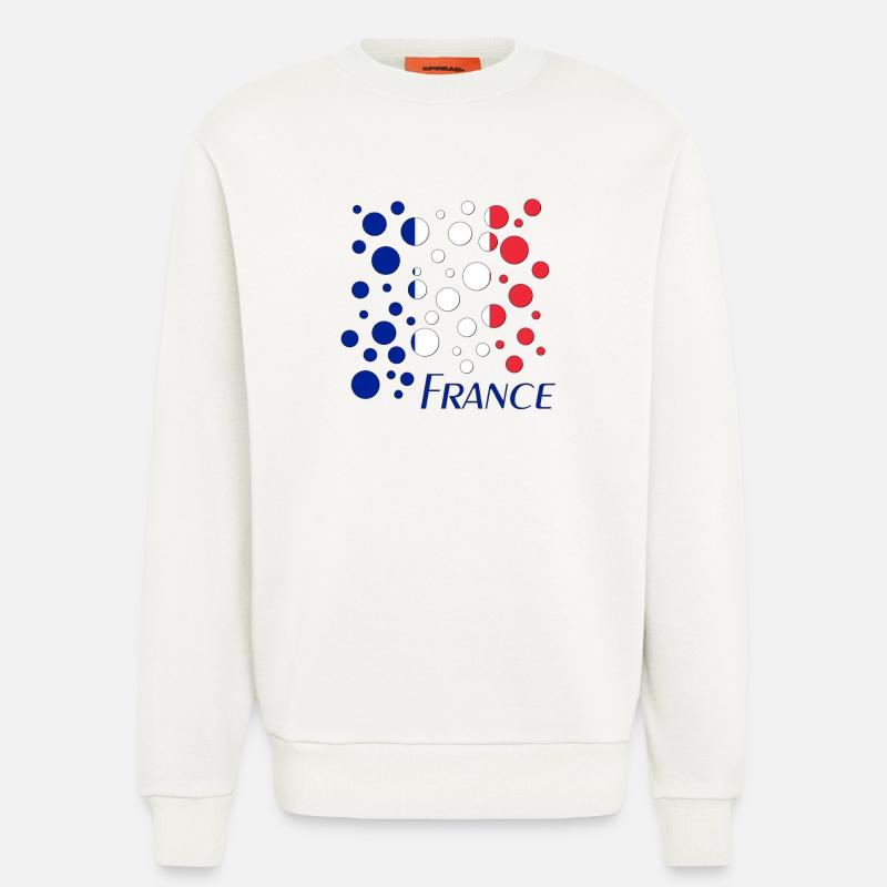 French Circle Dots Pattern - Sweatshirt - made by SPREAD - OFF WHITE