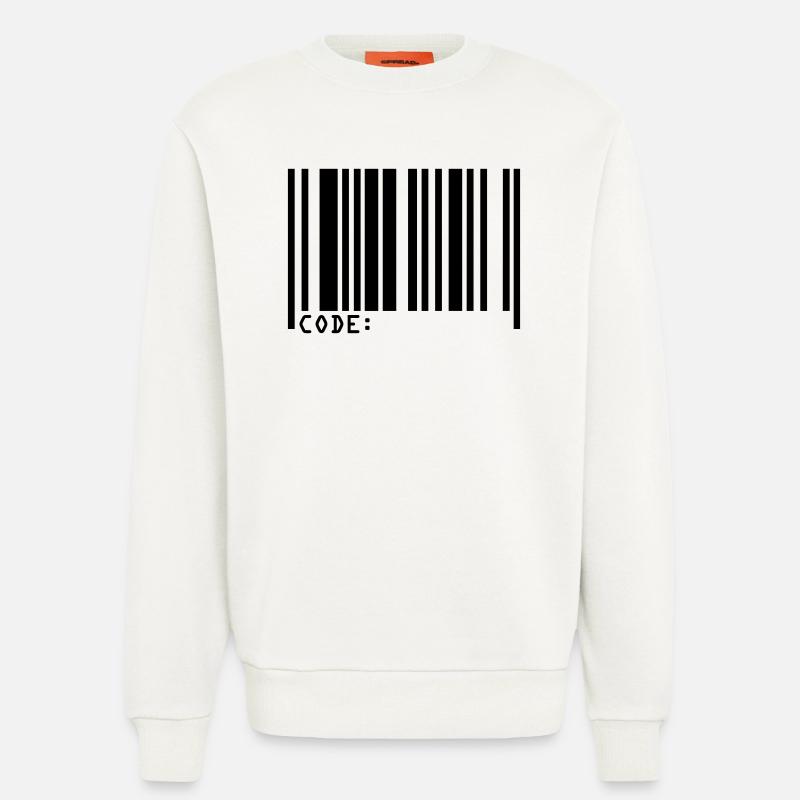 barcode - Sweat bio décontracté fabriqué en UE - OFF WHITE