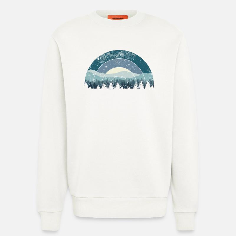 Blue Arc Forest Landschaft - Sweatshirt - made by SPREAD  - OFF WHITE