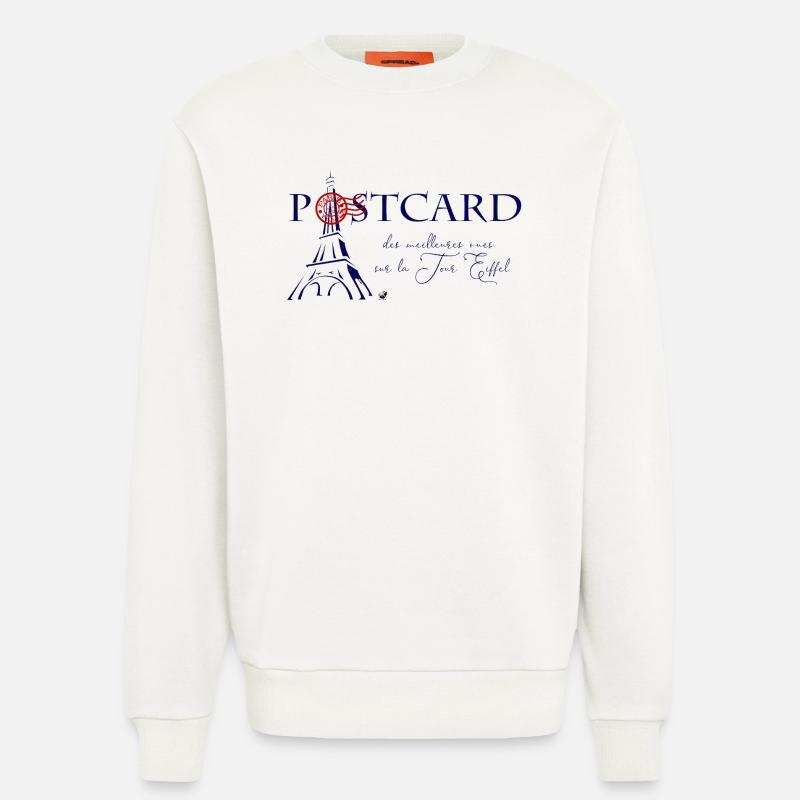 Eiffelturm Abbildung mit Inschrift - Sweatshirt - made by SPREAD - OFF WHITE