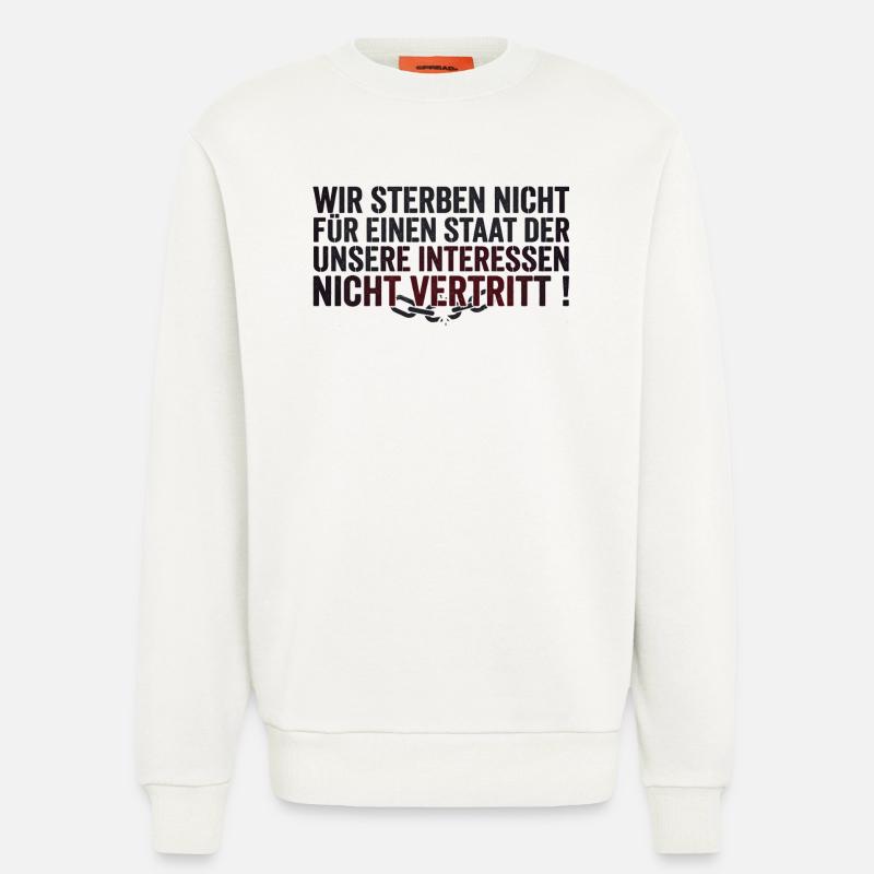 Protest Statement - Sweatshirt - made by SPREAD  - OFF WHITE