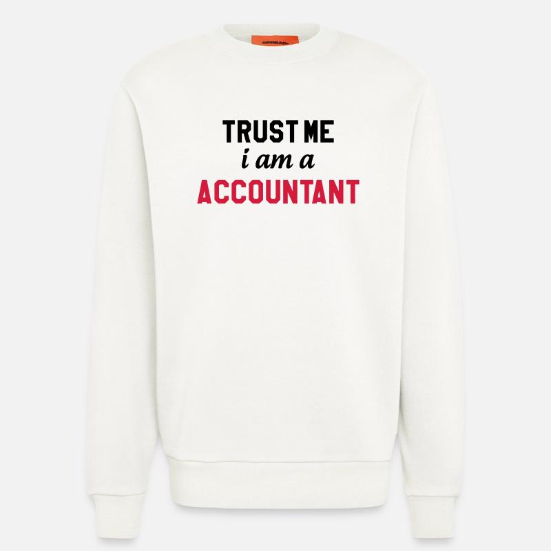 comptable / comptabilité / argent / Finance / Euro - Sweat bio décontracté fabriqué en UE - OFF WHITE