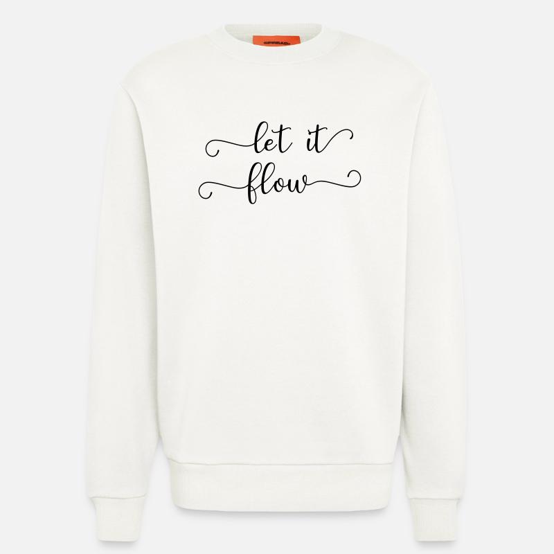 let it flow - Sweat bio décontracté fabriqué en UE - OFF WHITE