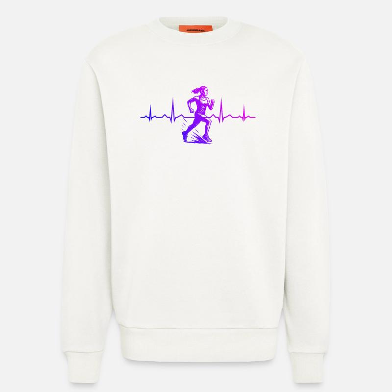 Graphismes de course pour les courses - Sweat bio décontracté fabriqué en UE - OFF WHITE