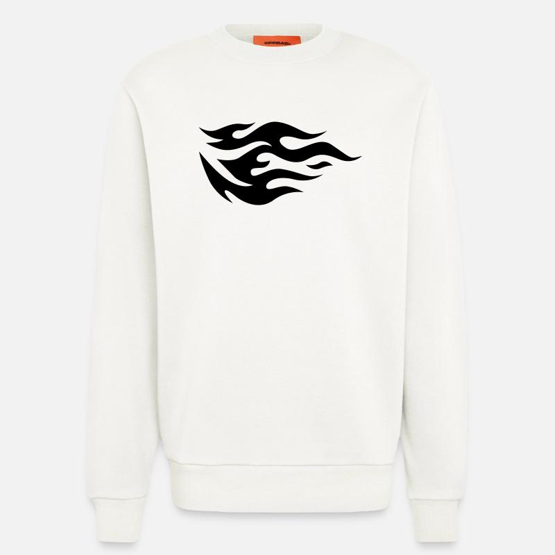 Flammen eines Feuers - Sweatshirt - made by SPREAD  - OFF WHITE