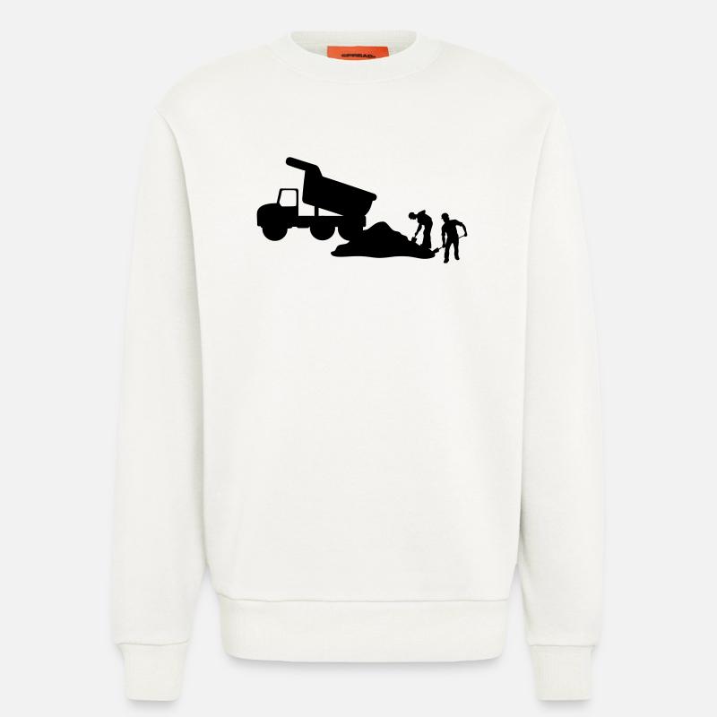Bauteam – Baggerteam - Sweatshirt - made by SPREAD - OFF WHITE