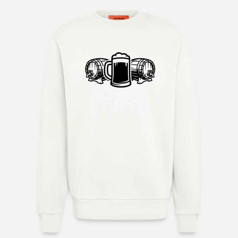 Bierfass Symbol Bier - Sweatshirt - made by SPREAD  - OFF WHITE