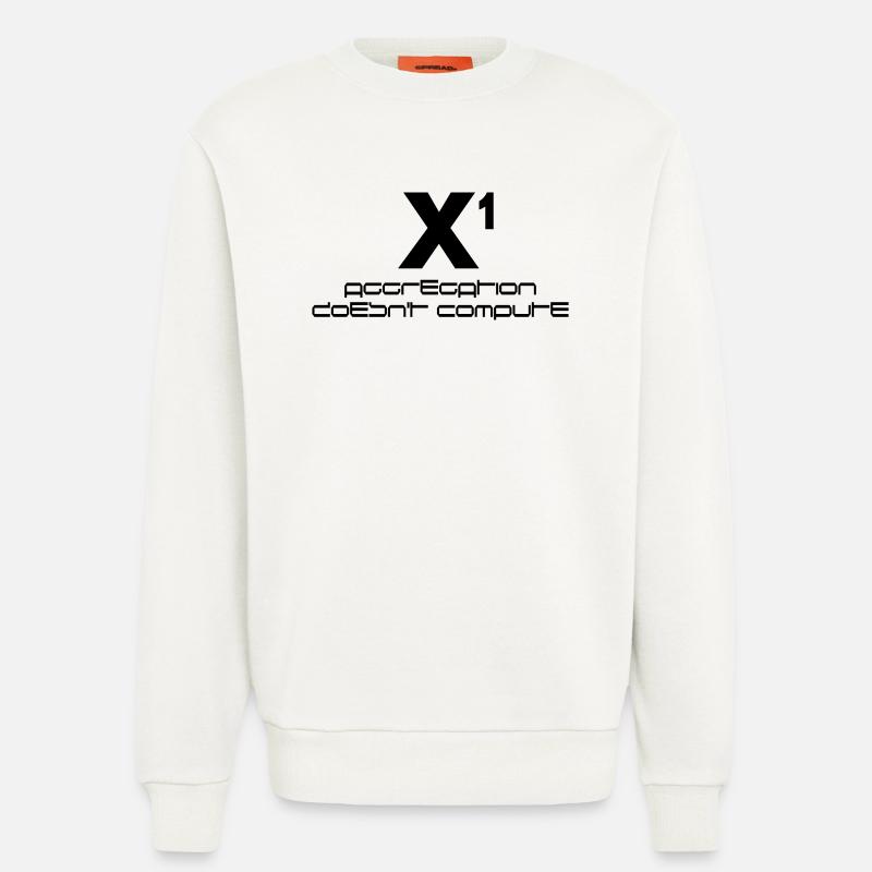 X hoch eins – aggregation doesn't compute - Sweatshirt - made by SPREAD  - OFF WHITE