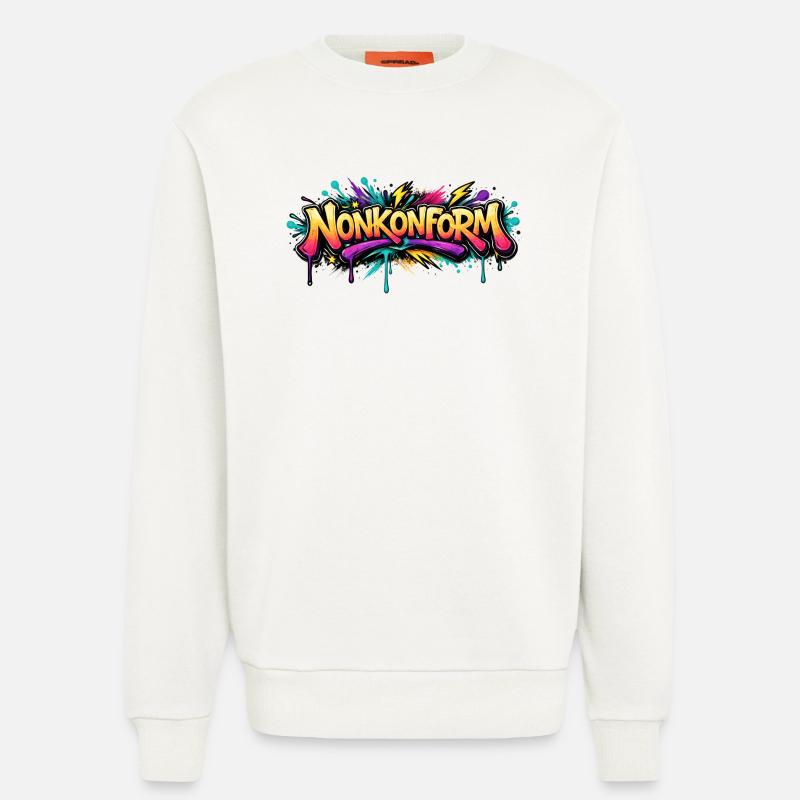 Nonkonform Graffiti  - Sweatshirt - made by SPREAD  - OFF WHITE