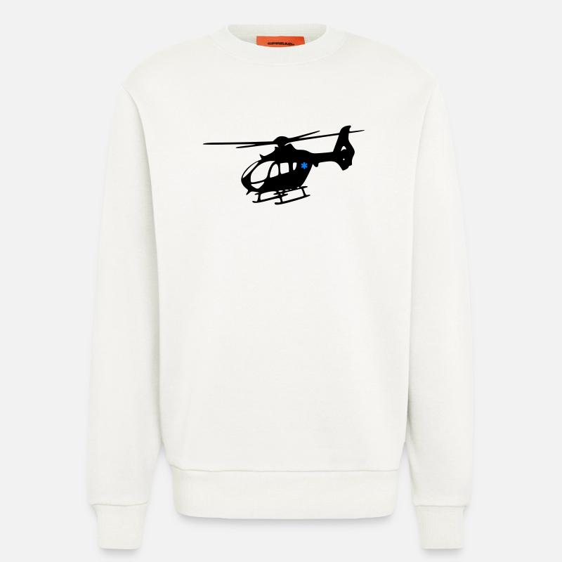 Notarzthubschrauber - Sweatshirt - made by SPREAD  - OFF WHITE