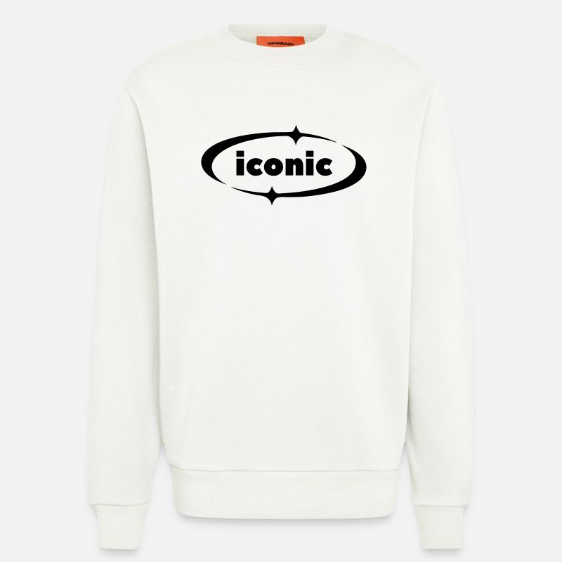 Iconic Spark – Y2K Textdesign mit Sternakzenten - Sweatshirt - made by SPREAD  - OFF WHITE