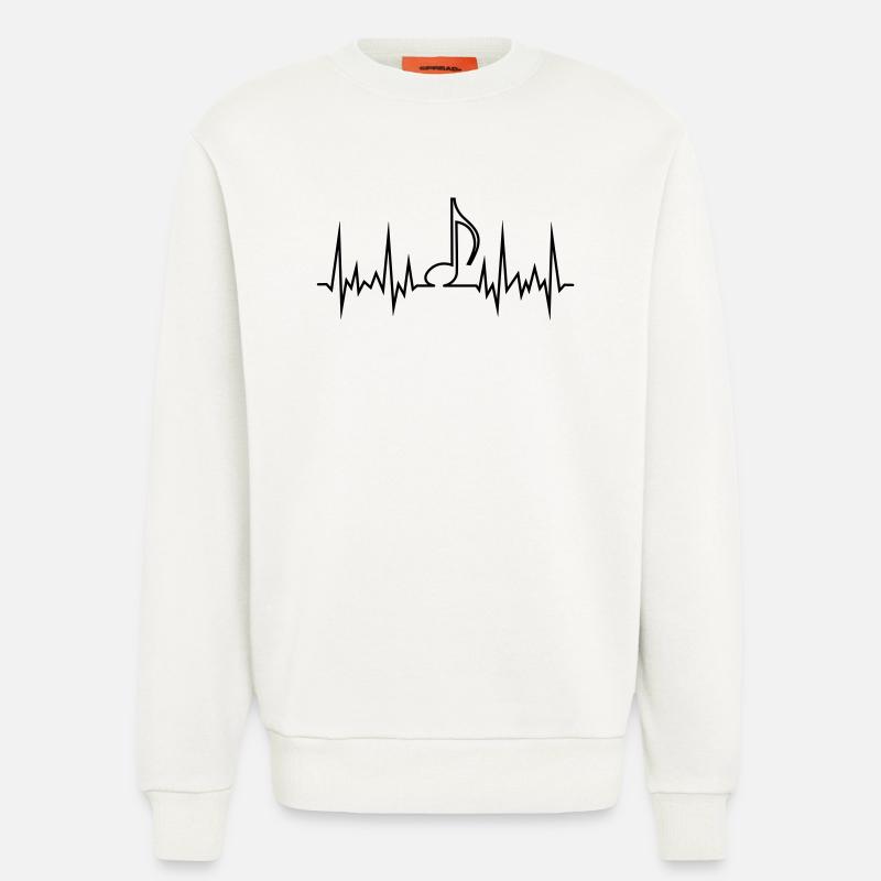 wave_note - Sweat bio décontracté fabriqué en UE - OFF WHITE