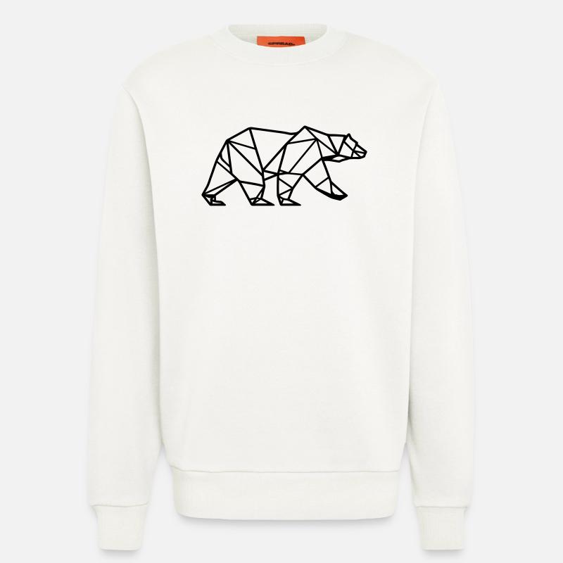 Eisbär Polar Bär Polygon Symbol - Sweatshirt - made by SPREAD  - OFF WHITE