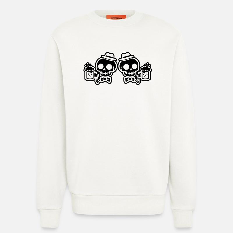 Skelett Bier Team Junggesellen - Sweatshirt - made by SPREAD  - OFF WHITE