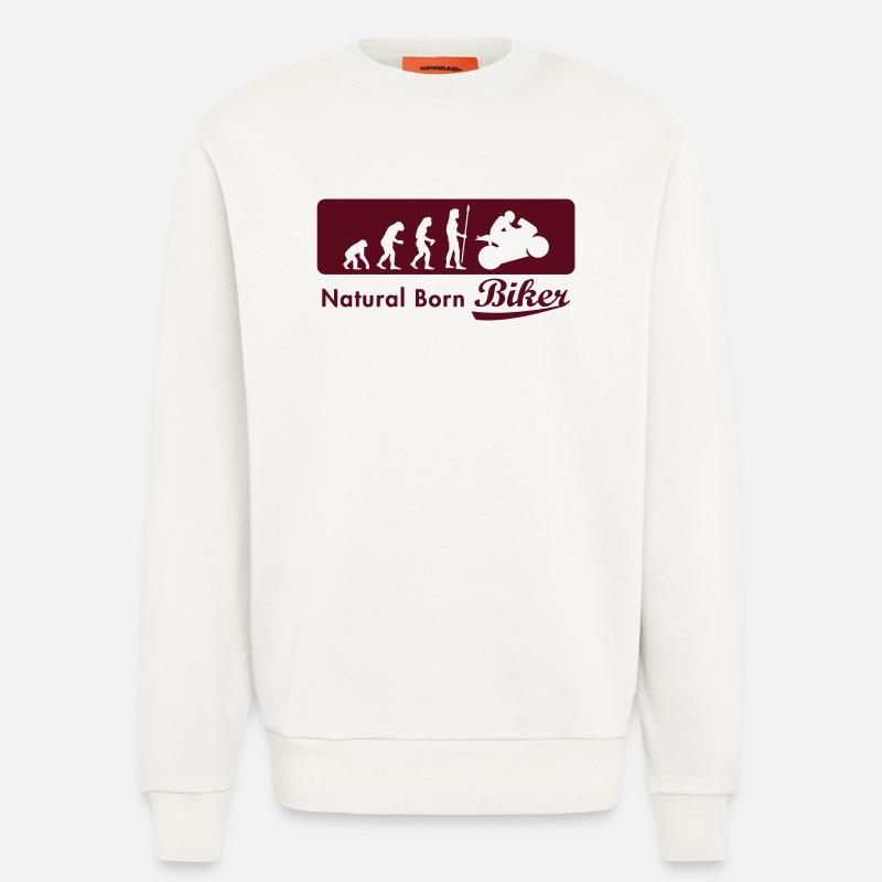 evolution_biker - Sweatshirt - made by SPREAD  - OFF WHITE