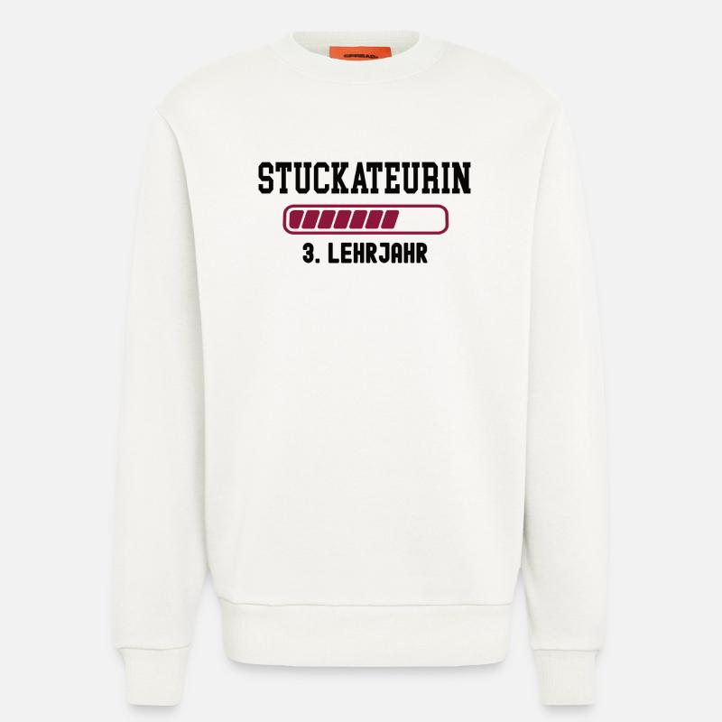 Apprenticeship plasterer 3rd year apprenticeship plasterer - Sweatshirt - made by SPREAD  - OFF WHITE