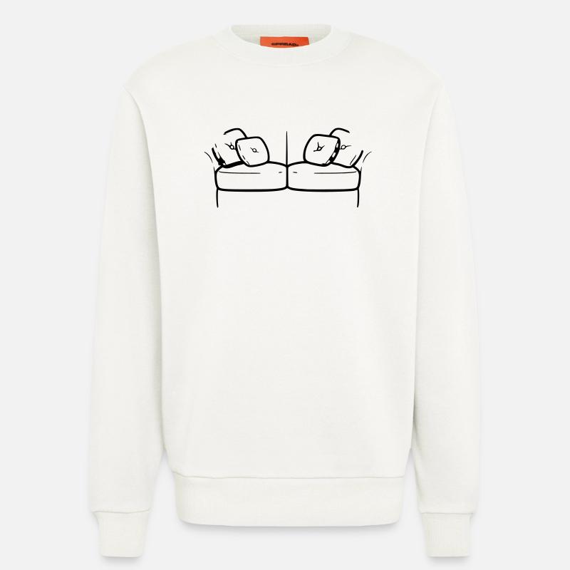 Sofa Couch Silhouette Chill Vektor - Sweatshirt - made by SPREAD  - OFF WHITE