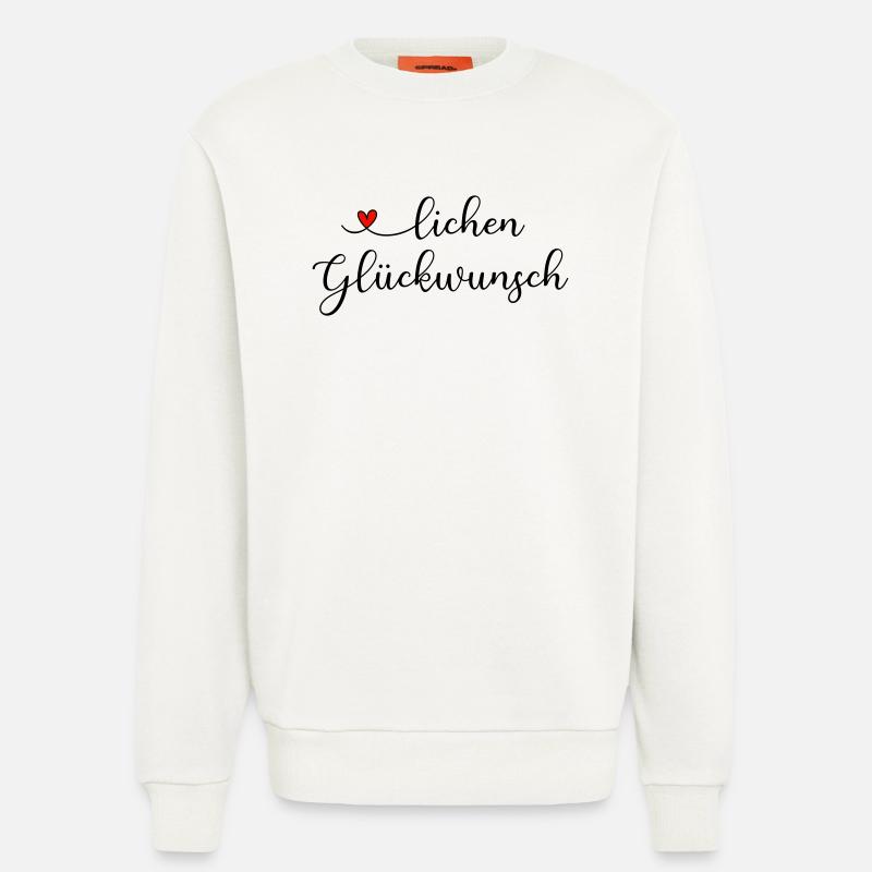 herzlichen Glückwunsch - Sweatshirt - made by SPREAD  - OFF WHITE