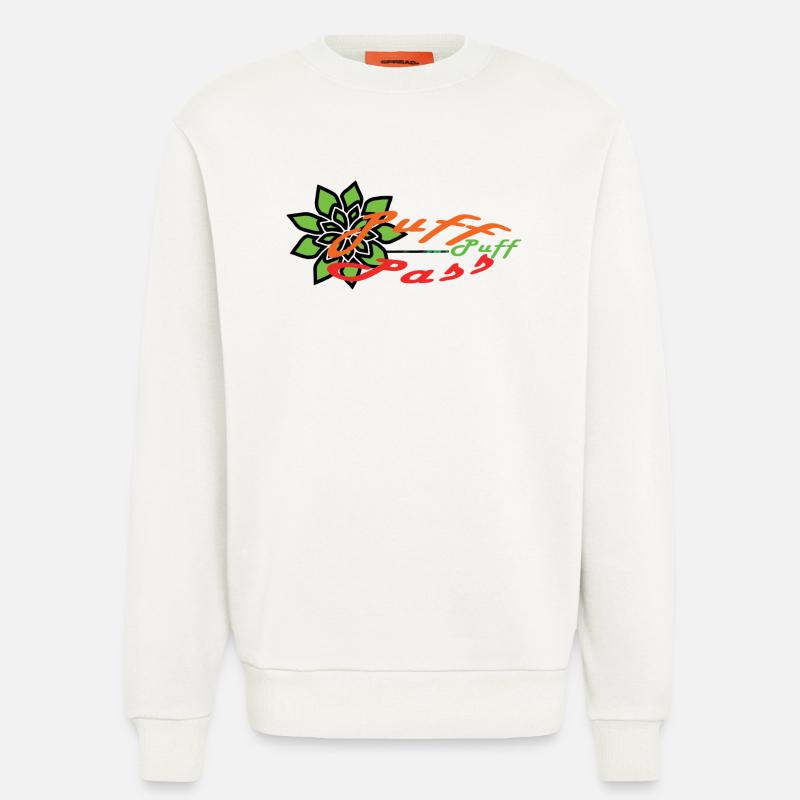 Puff-Puff-Pass !!! - Sweat bio décontracté fabriqué en UE - OFF WHITE