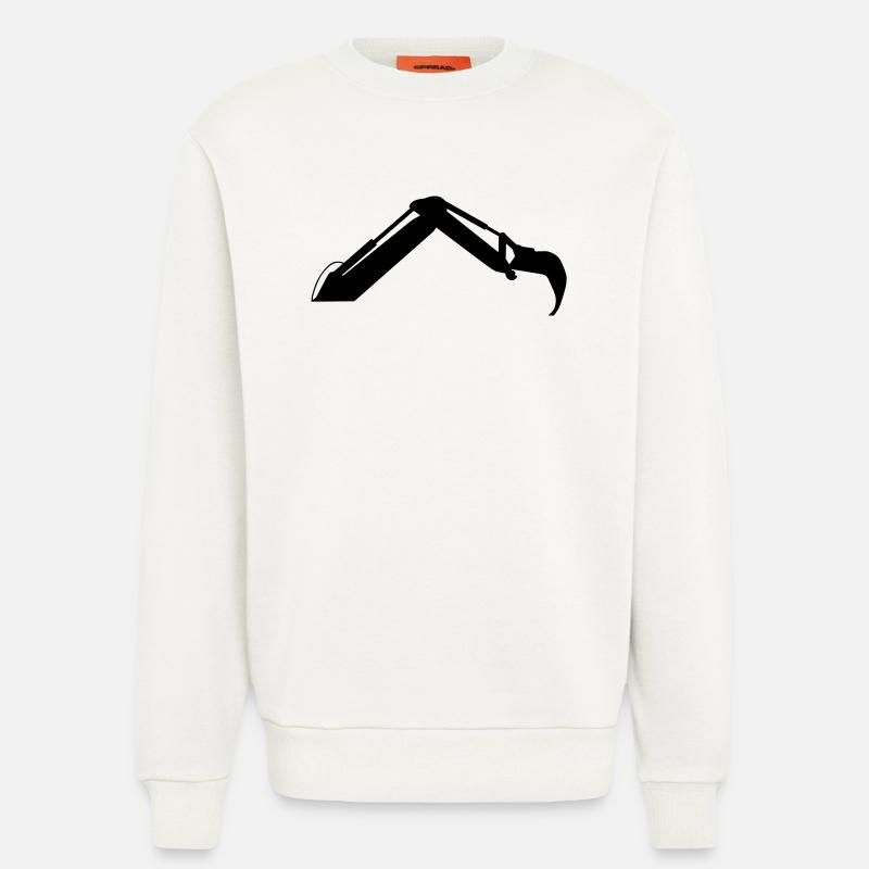 Excavator Arm – Digging Power - Sweatshirt - made by SPREAD  - OFF WHITE