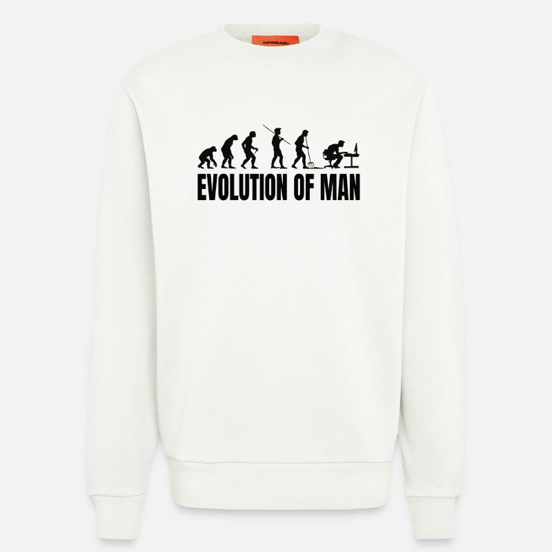 Programmierer Computerfreak Evolution - Sweatshirt - made by SPREAD - OFF WHITE