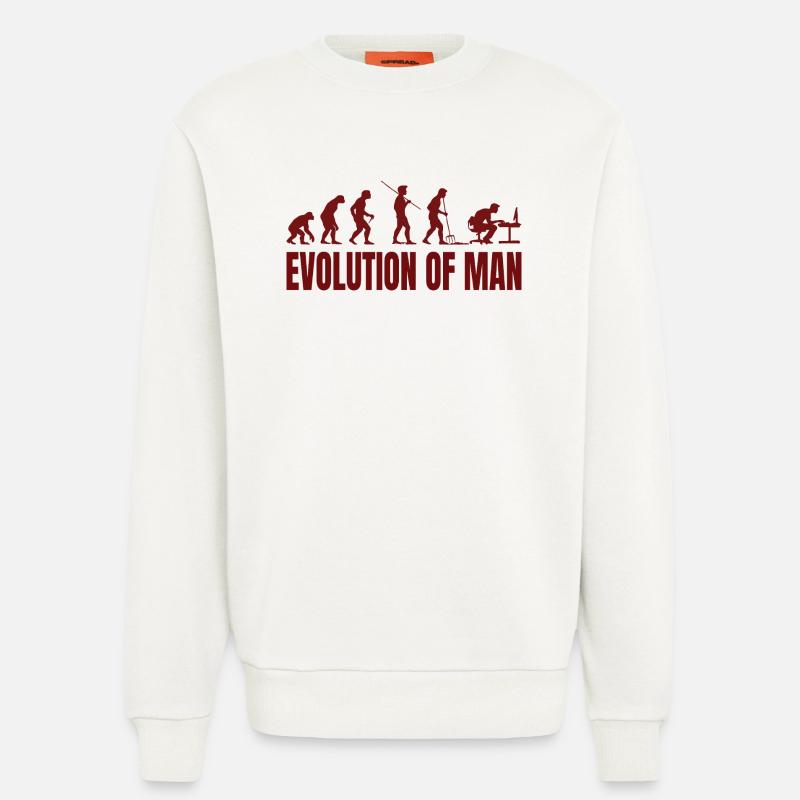 Computer PC Evolution Computer Scientist Programmer - Sweatshirt - made by SPREAD - OFF WHITE