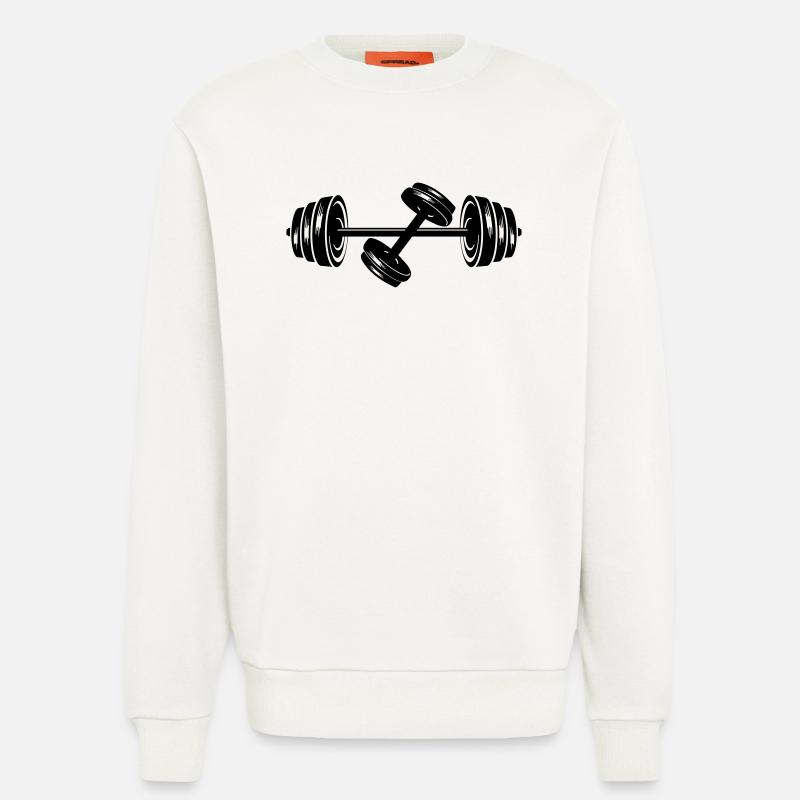 Poids disques d’haltères haltères haltères 2 - Sweat bio décontracté fabriqué en UE - OFF WHITE