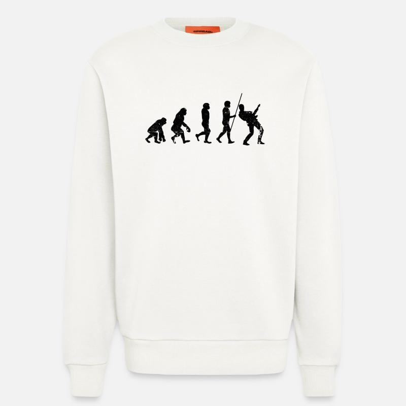 Evolution guitar player - Sweatshirt - made by SPREAD  - OFF WHITE
