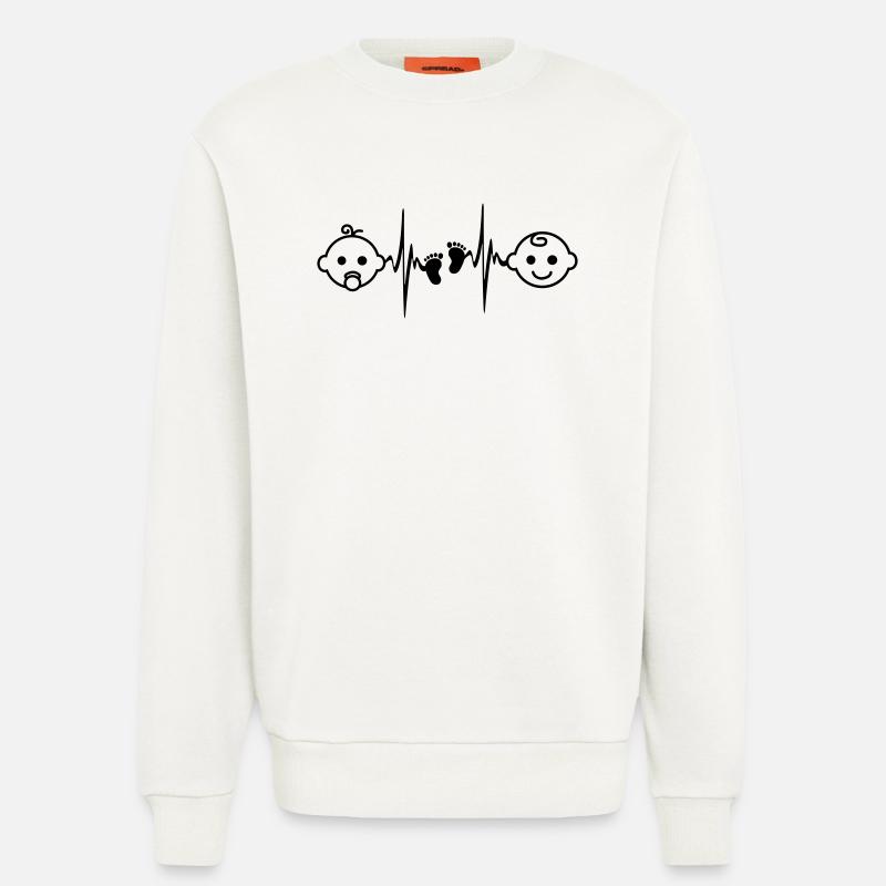 Baby Mädchen oder Junge - Sweatshirt - made by SPREAD  - OFF WHITE