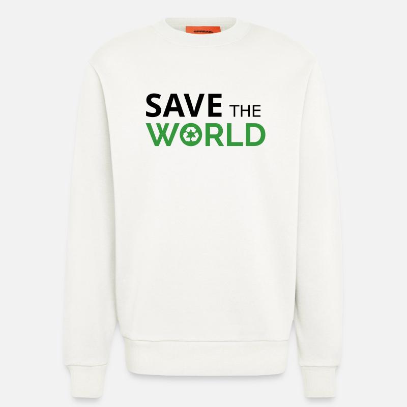 Save the world - Sweatshirt - made by SPREAD - OFF WHITE