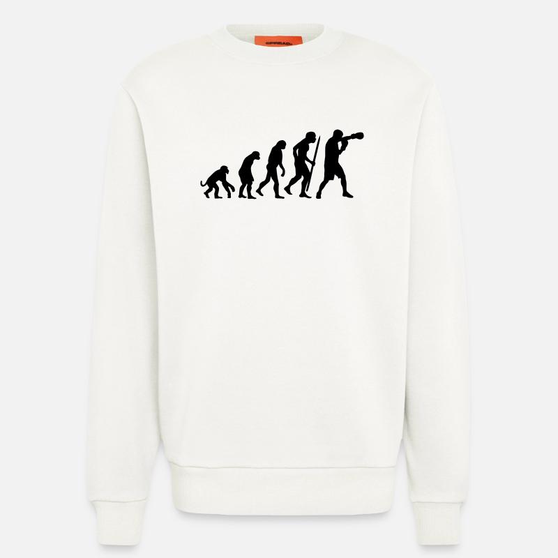 Evolution de la boxe - Sweat bio décontracté fabriqué en UE - OFF WHITE