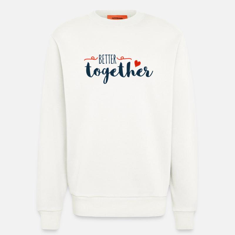Better Together Drehbuch-Herz - Sweatshirt - made by SPREAD  - OFF WHITE