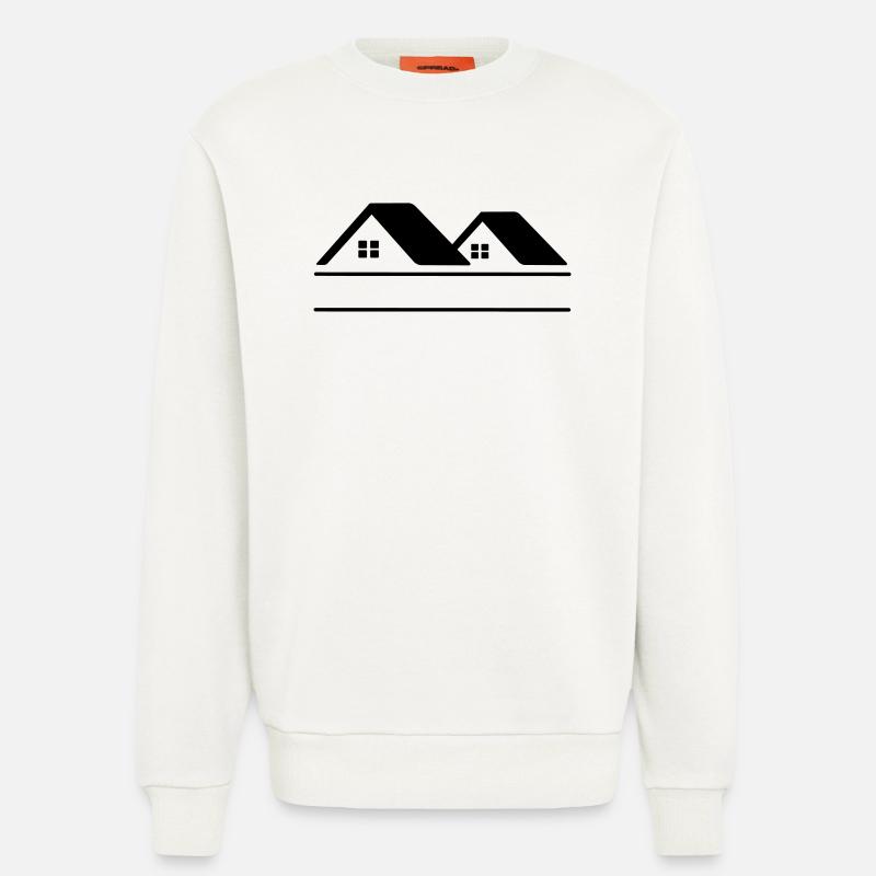 Häuser-Textbanner - Sweatshirt - made by SPREAD  - OFF WHITE