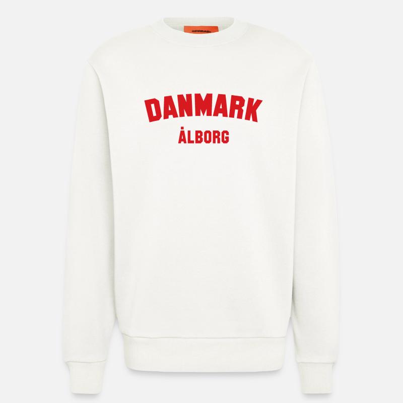 ALBORG Danmark Dänemark - Sweatshirt - made by SPREAD  - OFF WHITE