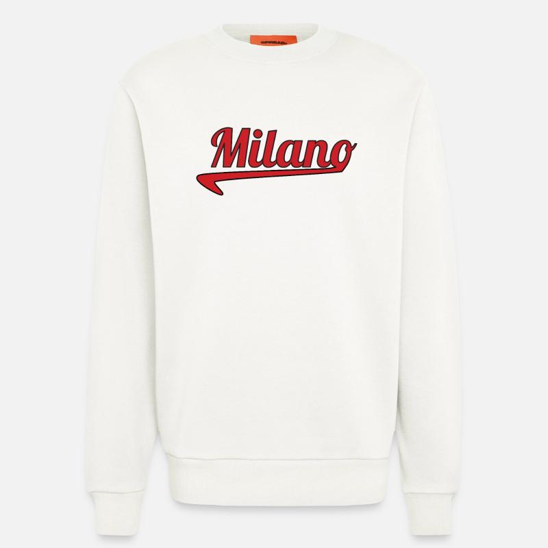 Milano Script Emblem Swoosh - Sweatshirt - made by SPREAD  - OFF WHITE