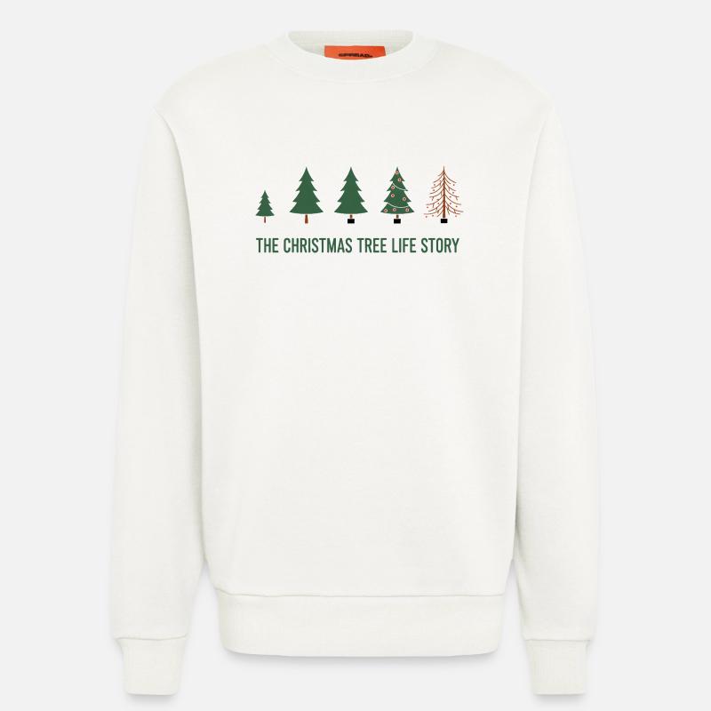 Weihnachtsbaum Evolution – Lustiges Xmas Design - Sweatshirt - made by SPREAD  - OFF WHITE