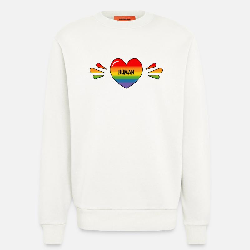 Regenbogen Schwuler Mensch - Sweatshirt - made by SPREAD  - OFF WHITE