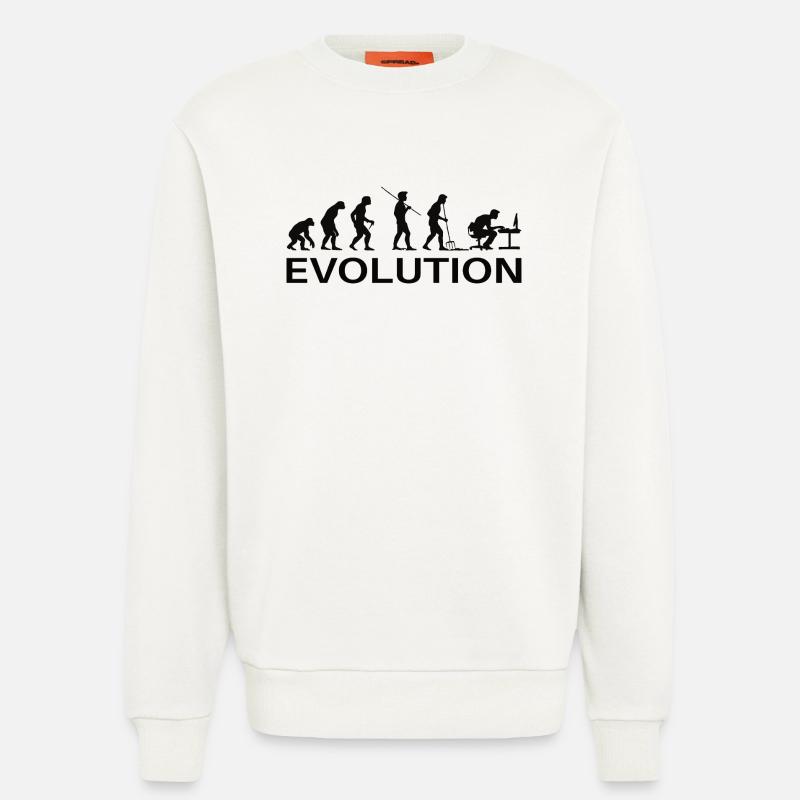 Evolution Gamer | Computer Freak Nerd PC - Sweatshirt - made by SPREAD - OFF WHITE