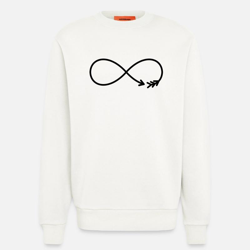 Unendlichkeitszeichen Pfeil Geschenk Liebe - Sweatshirt - made by SPREAD - OFF WHITE