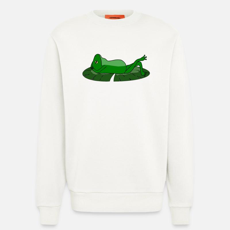 Frog Toad Chill Toad - Sweatshirt - made by SPREAD  - OFF WHITE