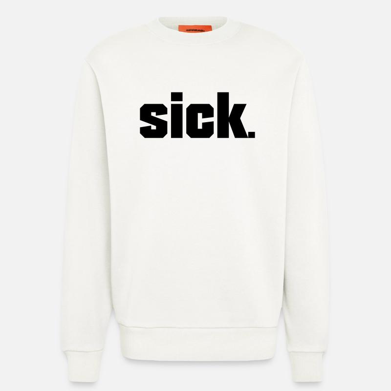 Sick Design - facile - Sweat bio décontracté fabriqué en UE - OFF WHITE
