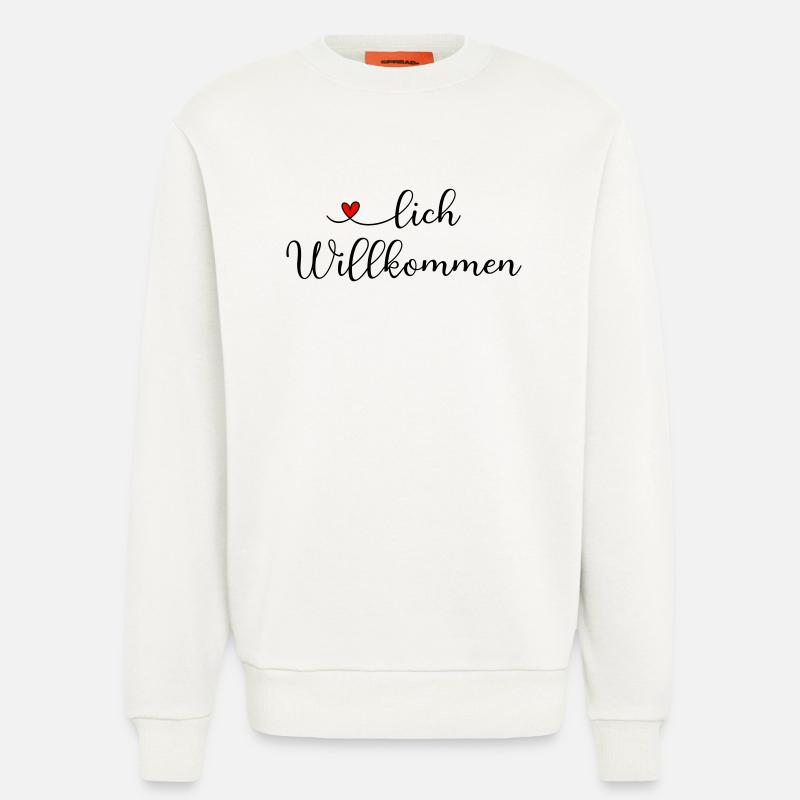 Herzlich Willkommen - Sweatshirt - made by SPREAD - OFF WHITE