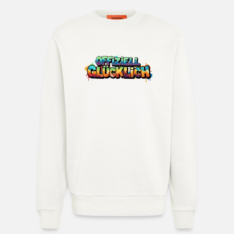 Offiziell Glücklich Version 2 - Sweatshirt - made by SPREAD - OFF WHITE