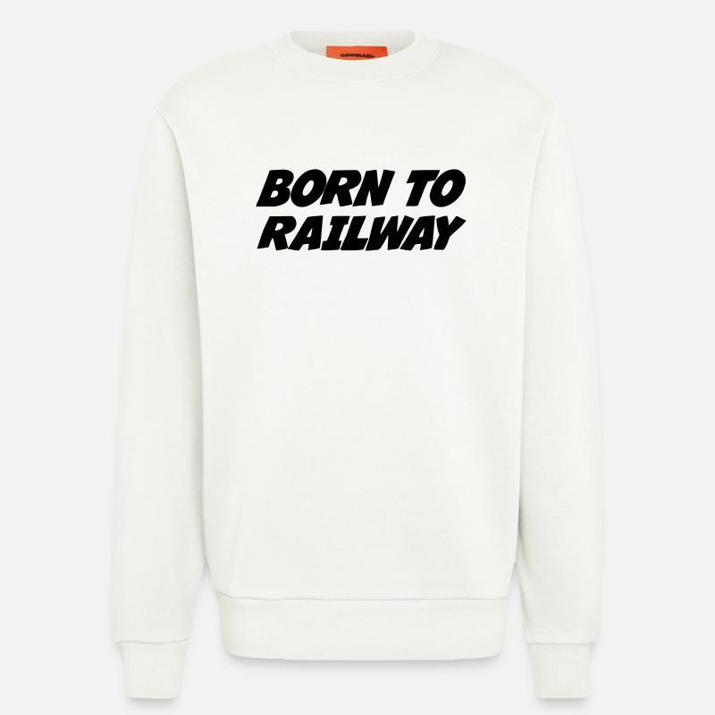 Cheminot / Chemin de fer / Train / Metro - Sweat bio décontracté fabriqué en UE - OFF WHITE